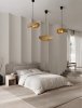 Lampa wisząca bambusowa pleciona kolor naturalny owalna boho rystykalna industrialna nad stół do salonu sypialni NULVERO LE45365 Luces Exclusivas